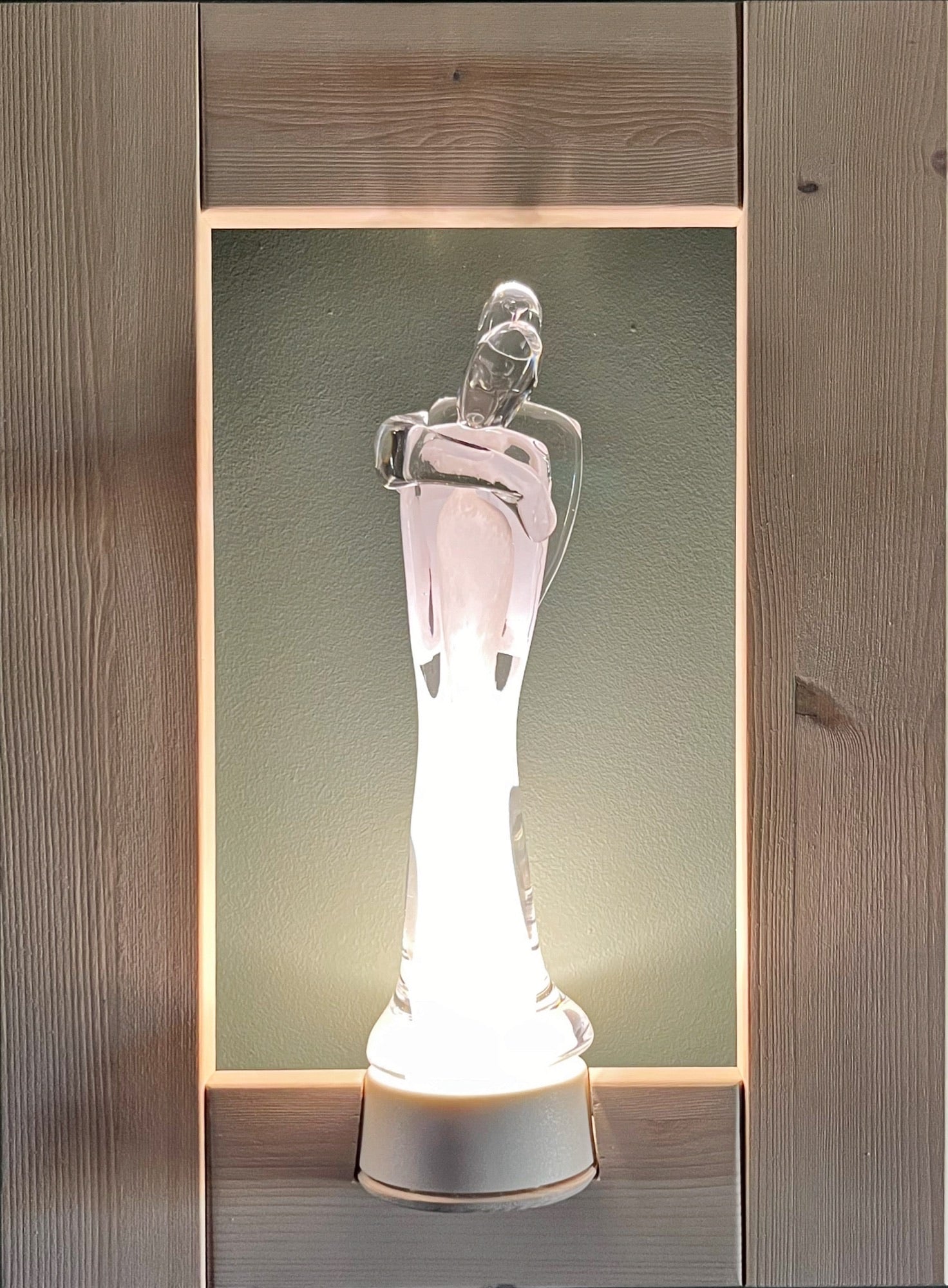 Nu är det vi - Glasskulptur för par - Egen gravyr - Heta Hyttan