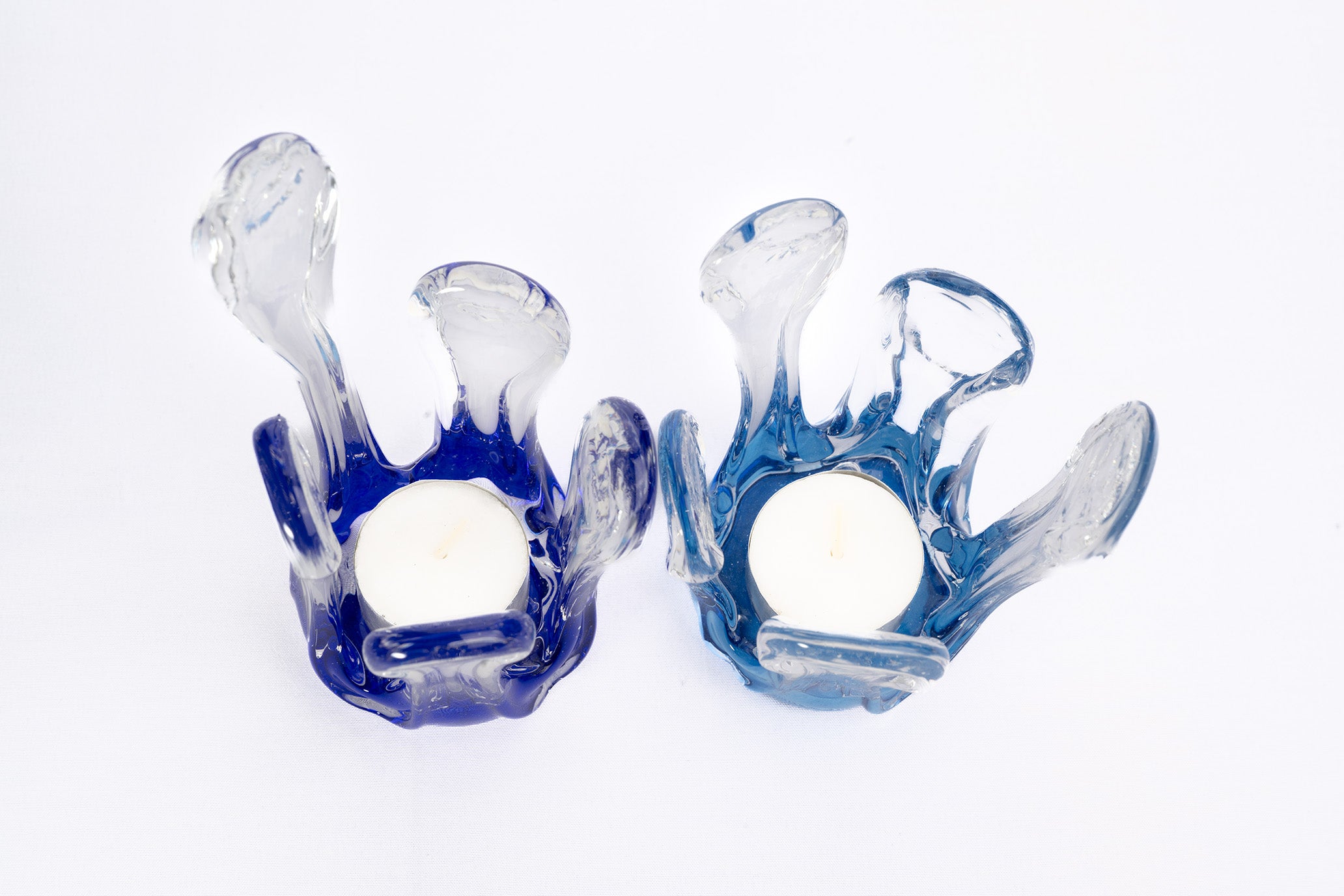 Glasskulptur, Ljuslykta - Anemon - Heta Hyttan