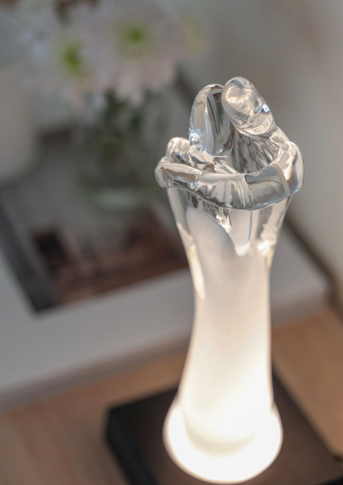 Nu är det vi - Glasskulptur för par - Egen gravyr - Heta Hyttan