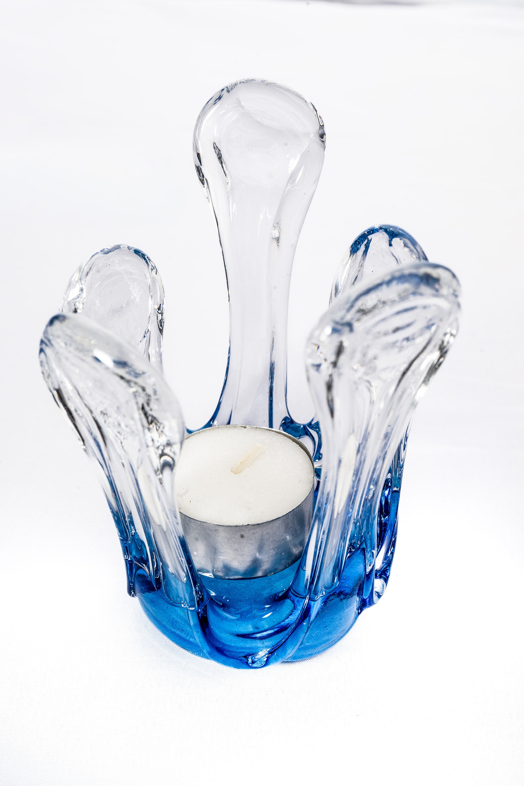Glasskulptur, Ljuslykta - Anemon - Heta Hyttan
