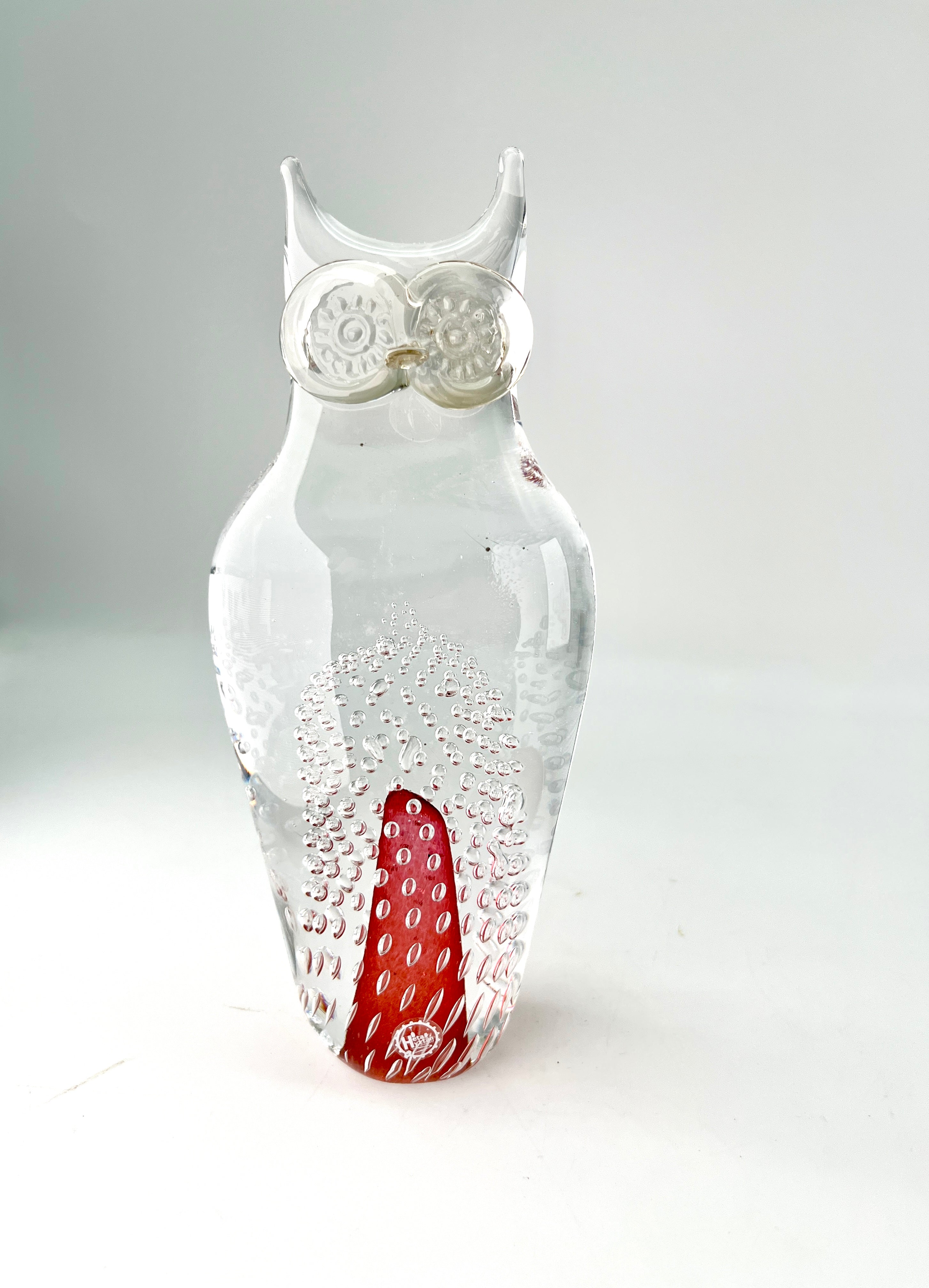 Uggla - Glasskulptur - Heta Hyttan