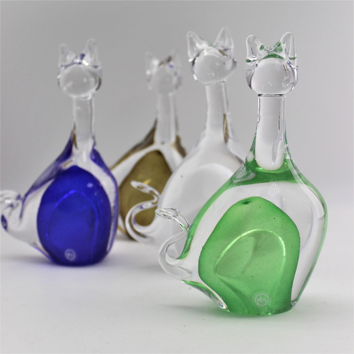 Handgjord Glasskulptur, Sommarkatt - Heta Hyttan