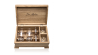 Handtillverkat whiskyset med egen monogram graverat, Ekschatullset - Heta Hyttan